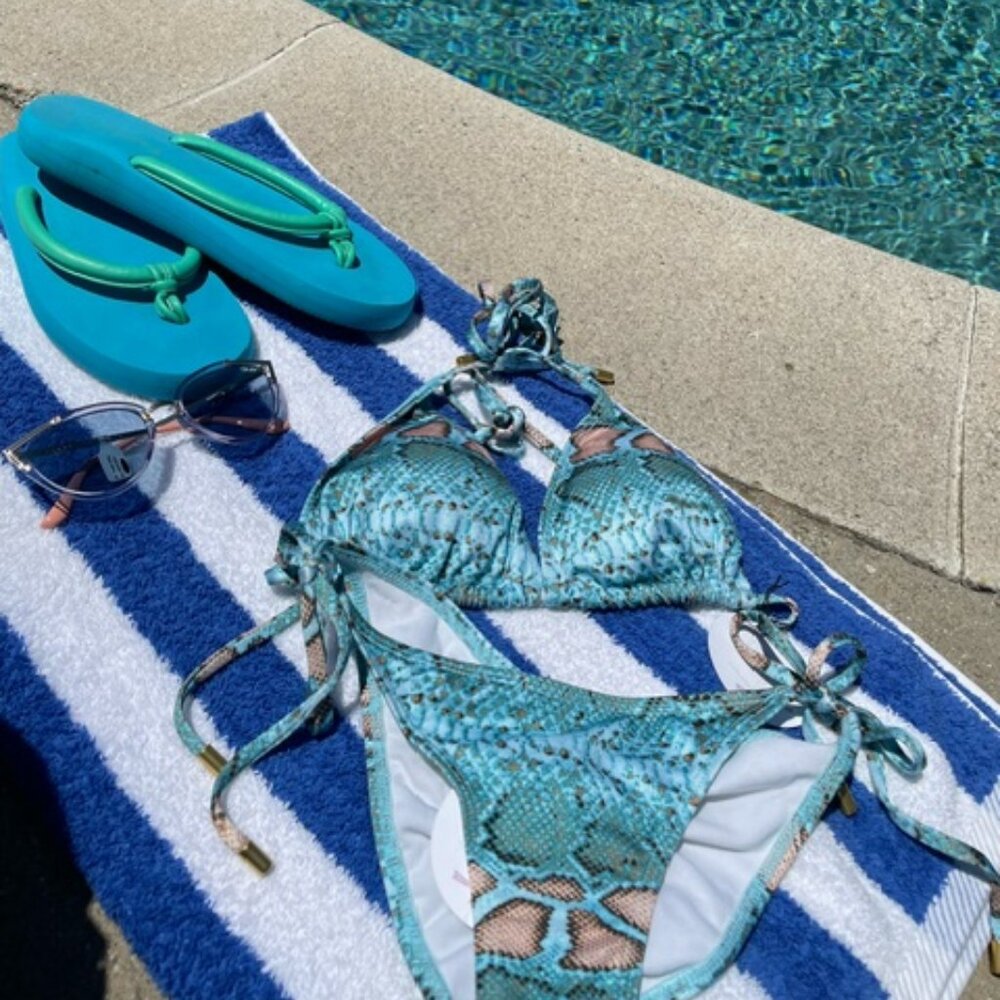NWT SEAWORTHY SNAKE PRINT BIKINI